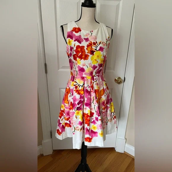 Eliza J Dresses Eliza J Vibrant Floral Blossom Fit And Flare